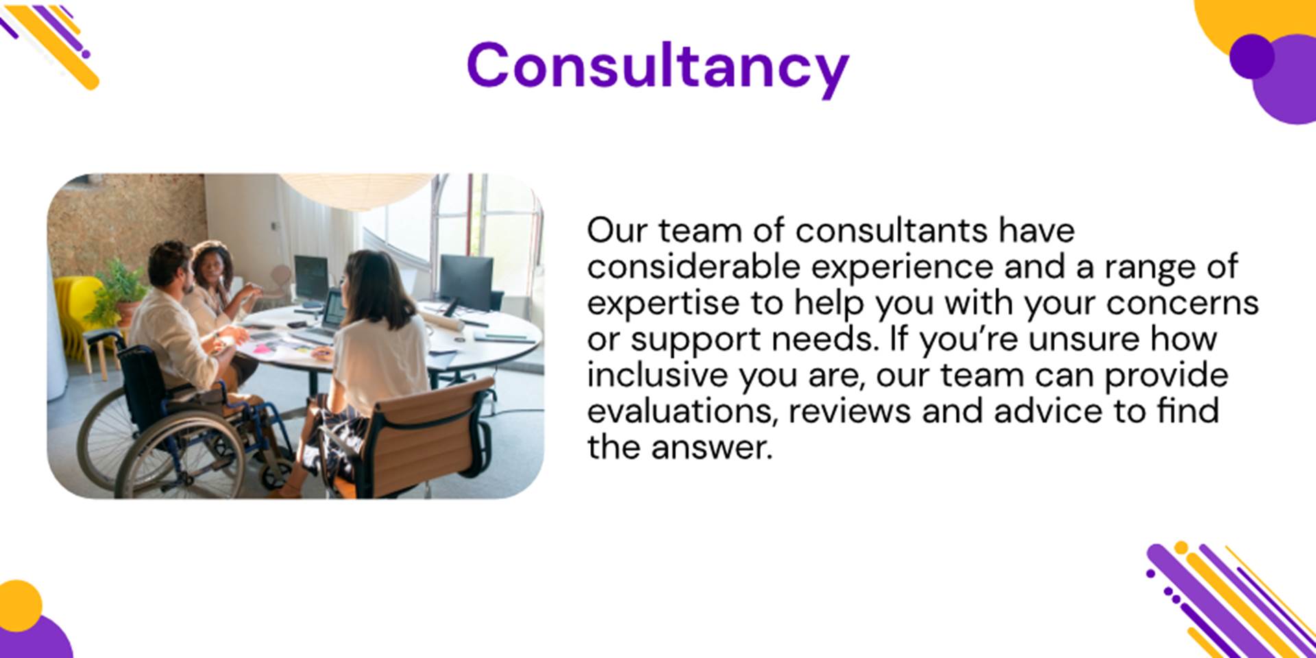 A picture describing the benefits of using Purple Tuesday as a consultant